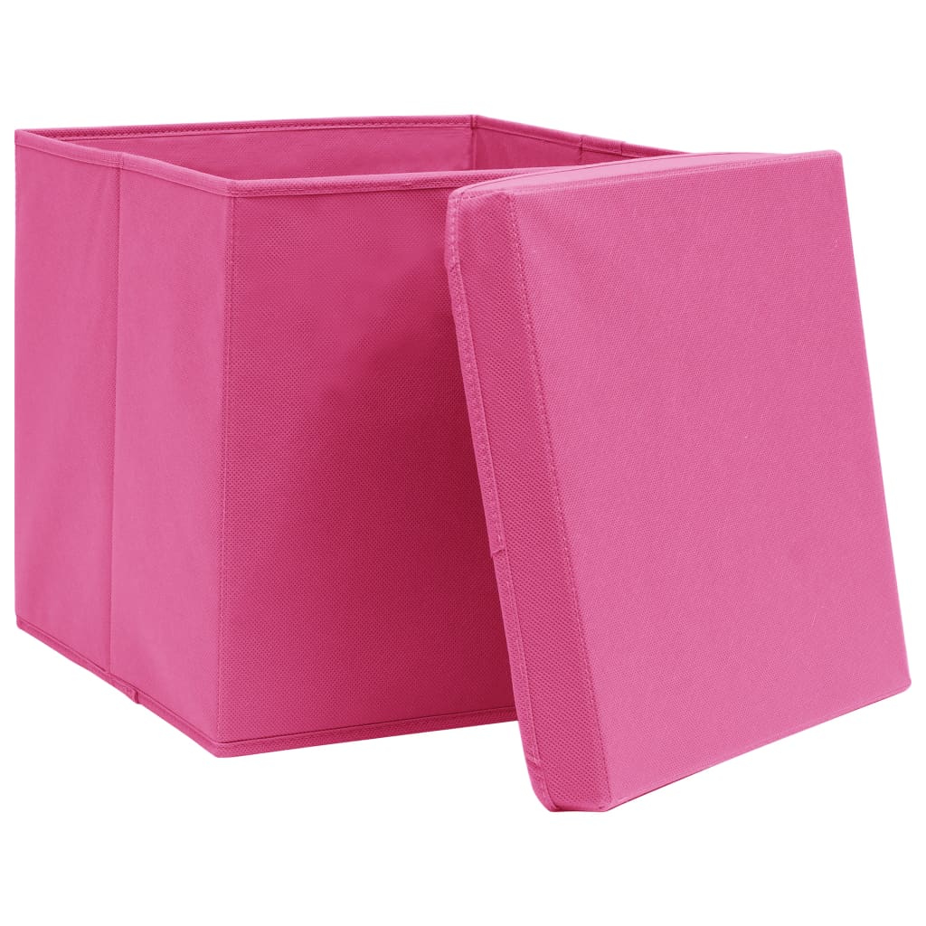 Opbergboxen Met Deksel 32X32X32 Cm Stof Roze