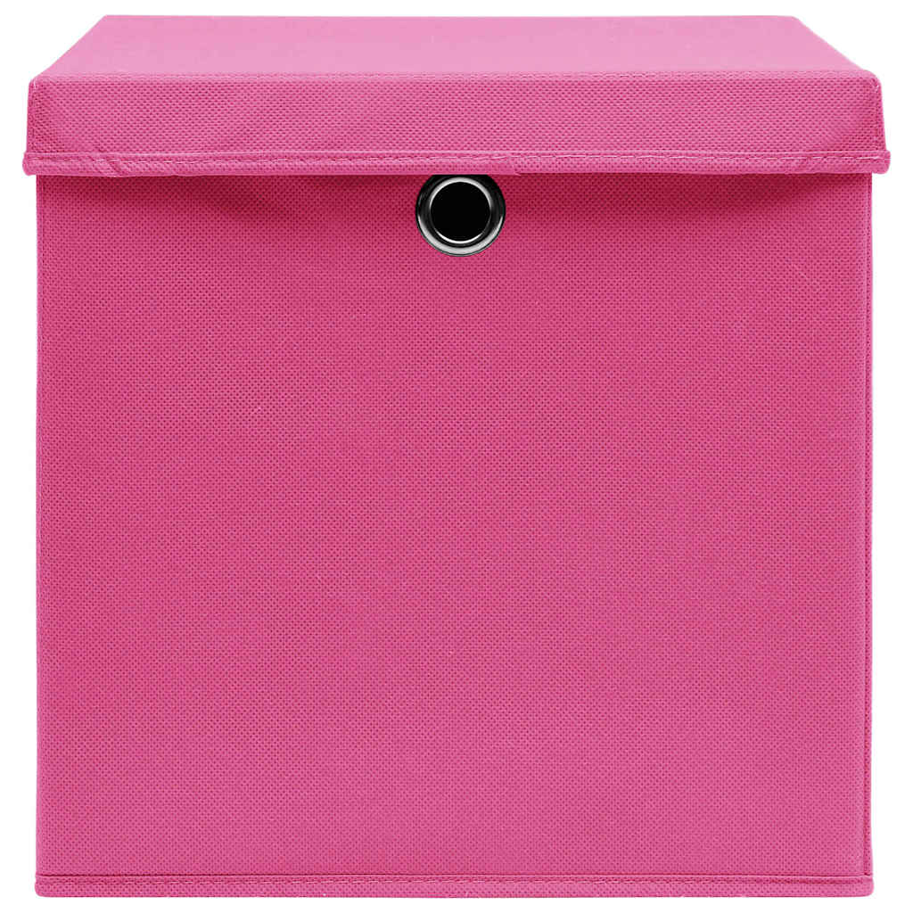 Opbergboxen Met Deksel 32X32X32 Cm Stof Roze
