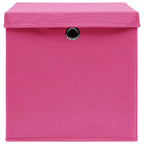 Opbergboxen Met Deksel 32X32X32 Cm Stof Roze