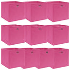 Opbergboxen Met Deksel 32X32X32 Cm Stof Roze