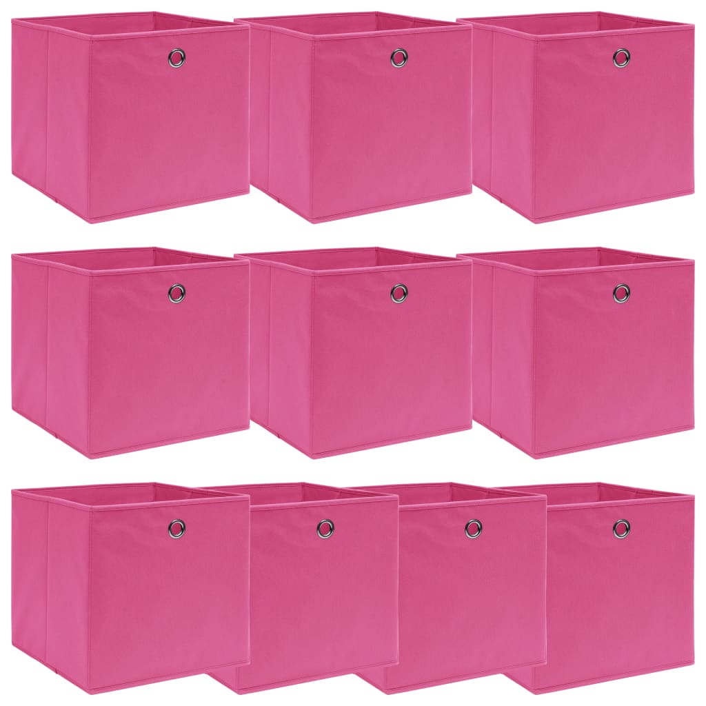 Opbergboxen Met Deksel 32X32X32 Cm Stof Roze