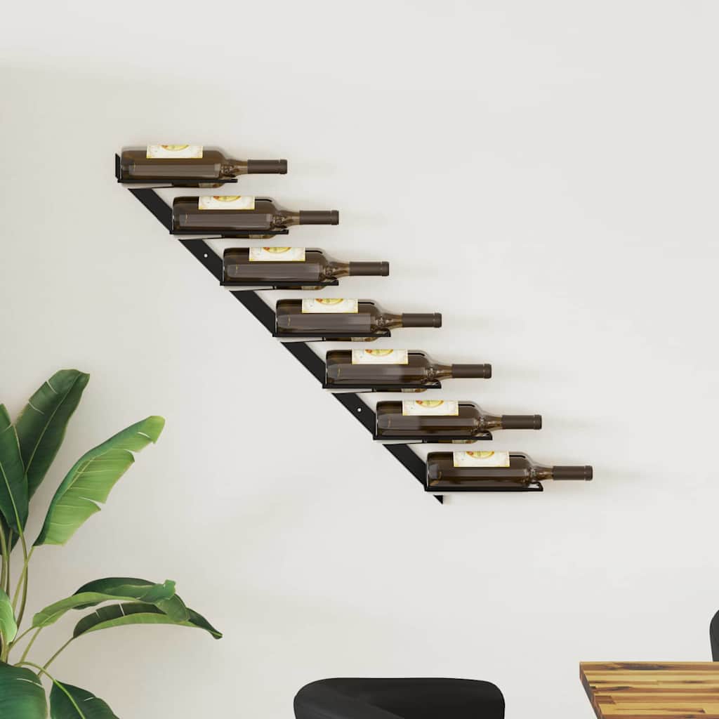 Wijnrek Voor 7 Flessen Wandmontage Metaal