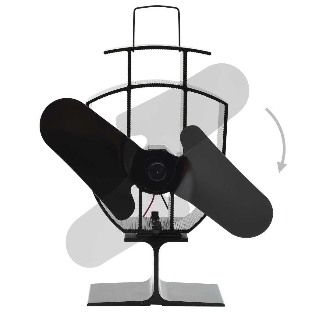 Kachelventilator Met 2 Vinnen Zwart