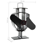 Kachelventilator Met 2 Vinnen Zwart