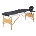 Massagetafel Inklapbaar 2 Zones Hout