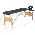 Massagetafel Inklapbaar 2 Zones Hout