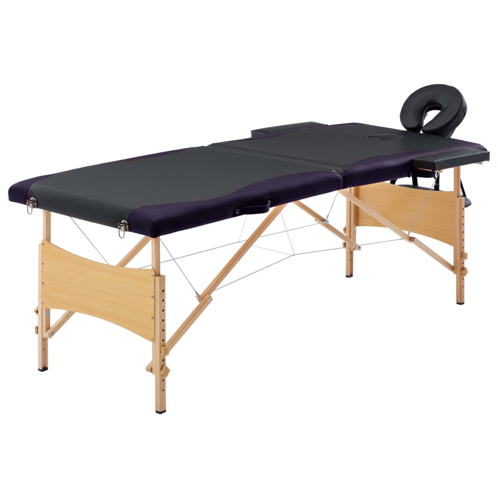 Massagetafel Inklapbaar 2 Zones Hout