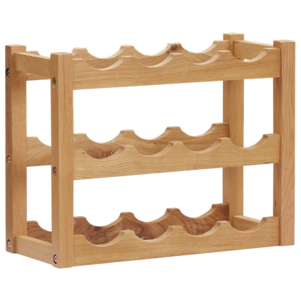Wijnrek Voor 6 Flessen 37X21X21 Cm Massief Eikenhout