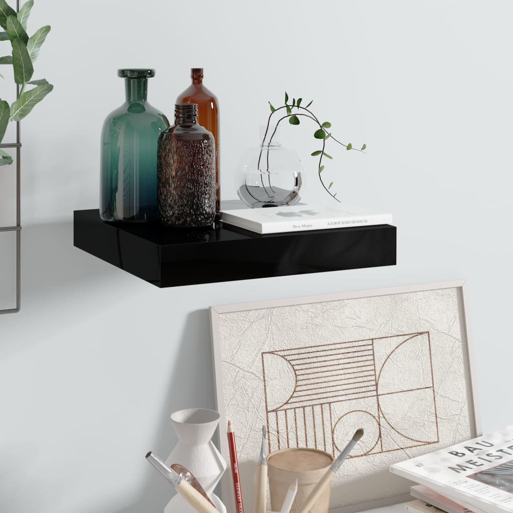 Wandschap Zwevend 23X23,5X3,8 Cm Mdf