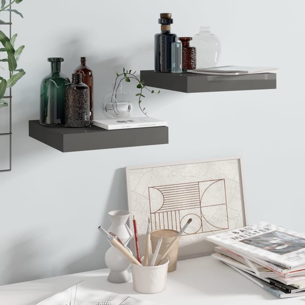 Wandschap Zwevend 23X23,5X3,8 Cm Mdf