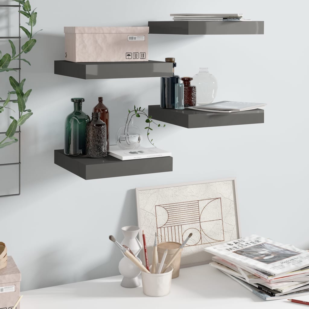 Wandschap Zwevend 23X23,5X3,8 Cm Mdf