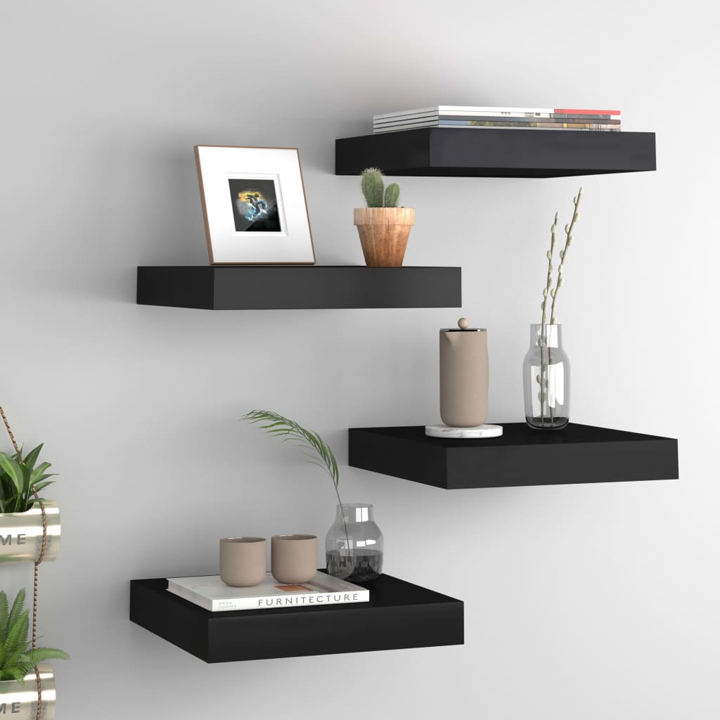 Wandschap Zwevend 23X23,5X3,8 Cm Mdf
