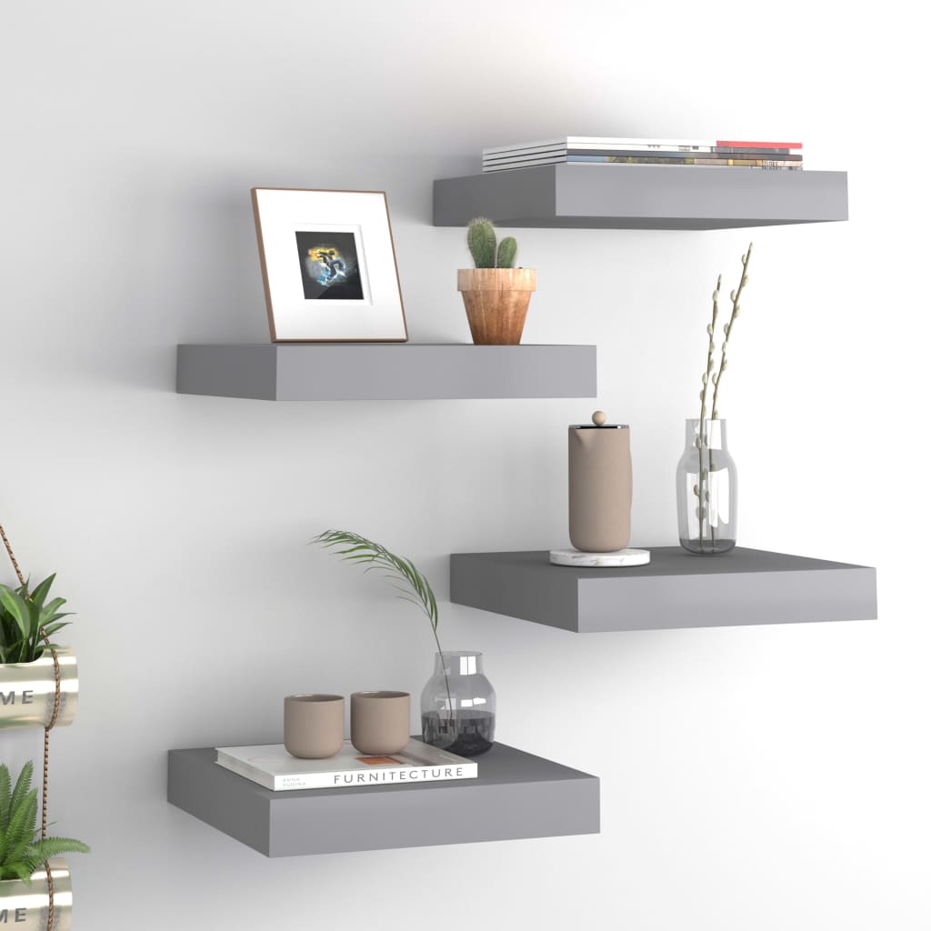 Wandschap Zwevend 23X23,5X3,8 Cm Mdf