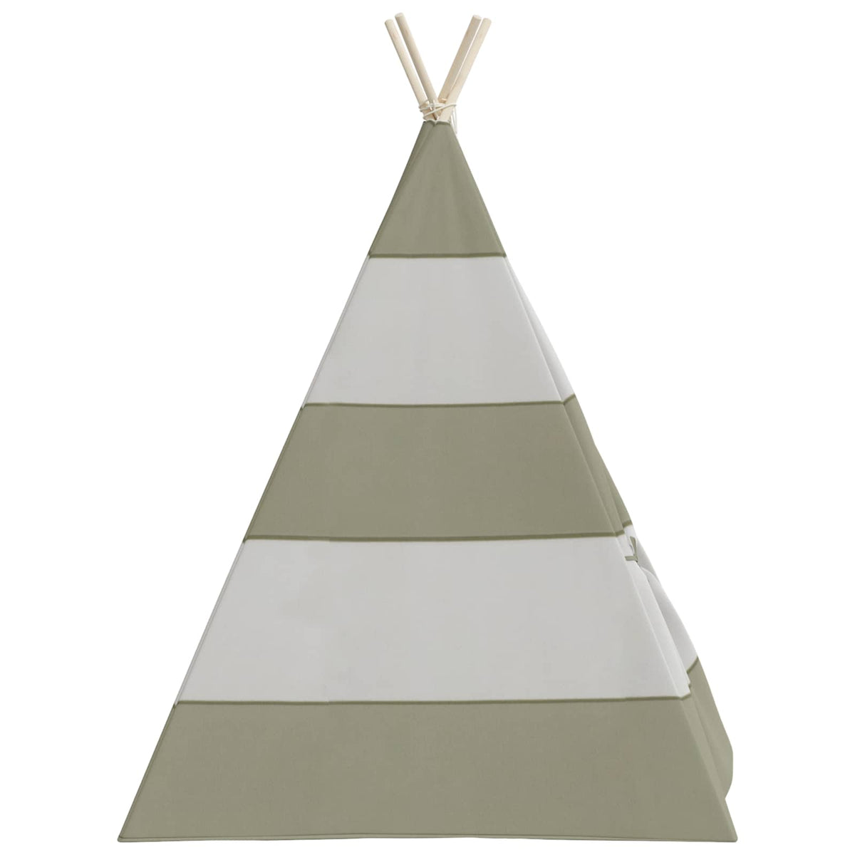 Kindertent Grijs En Wit 120 X 120 X 150 Cm Massief Grenenhout