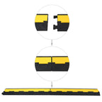 Kabelbeschermer Drempels 2 St 2 Tunnels 101,5 Cm Rubber