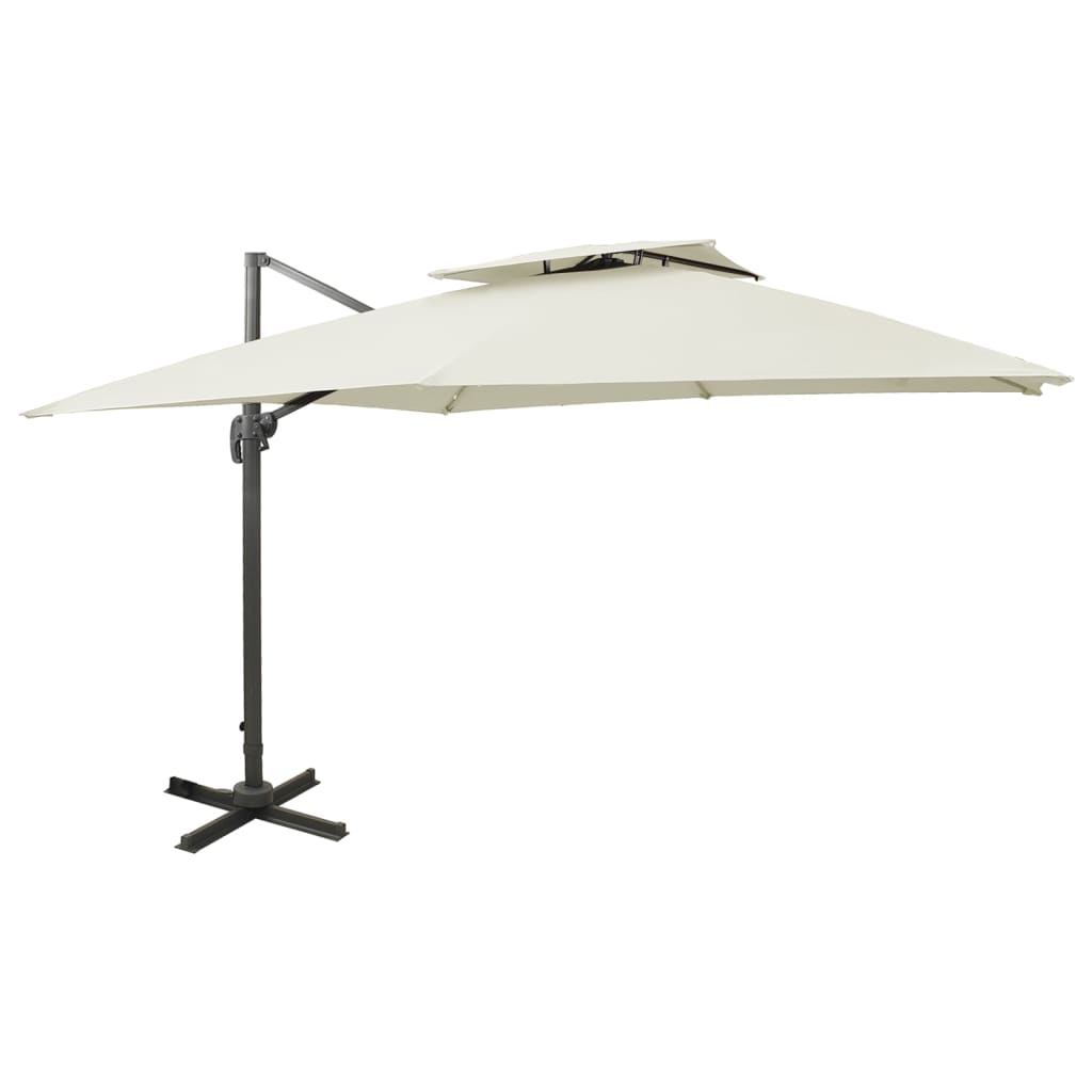 Parasols met voet en zweefparasols