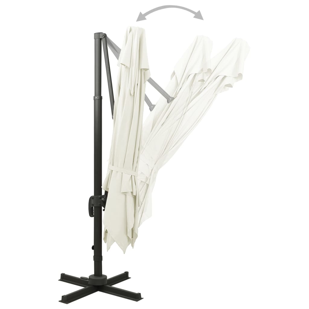 Zwevende Parasol Met Dubbele Bovenkant Kleur