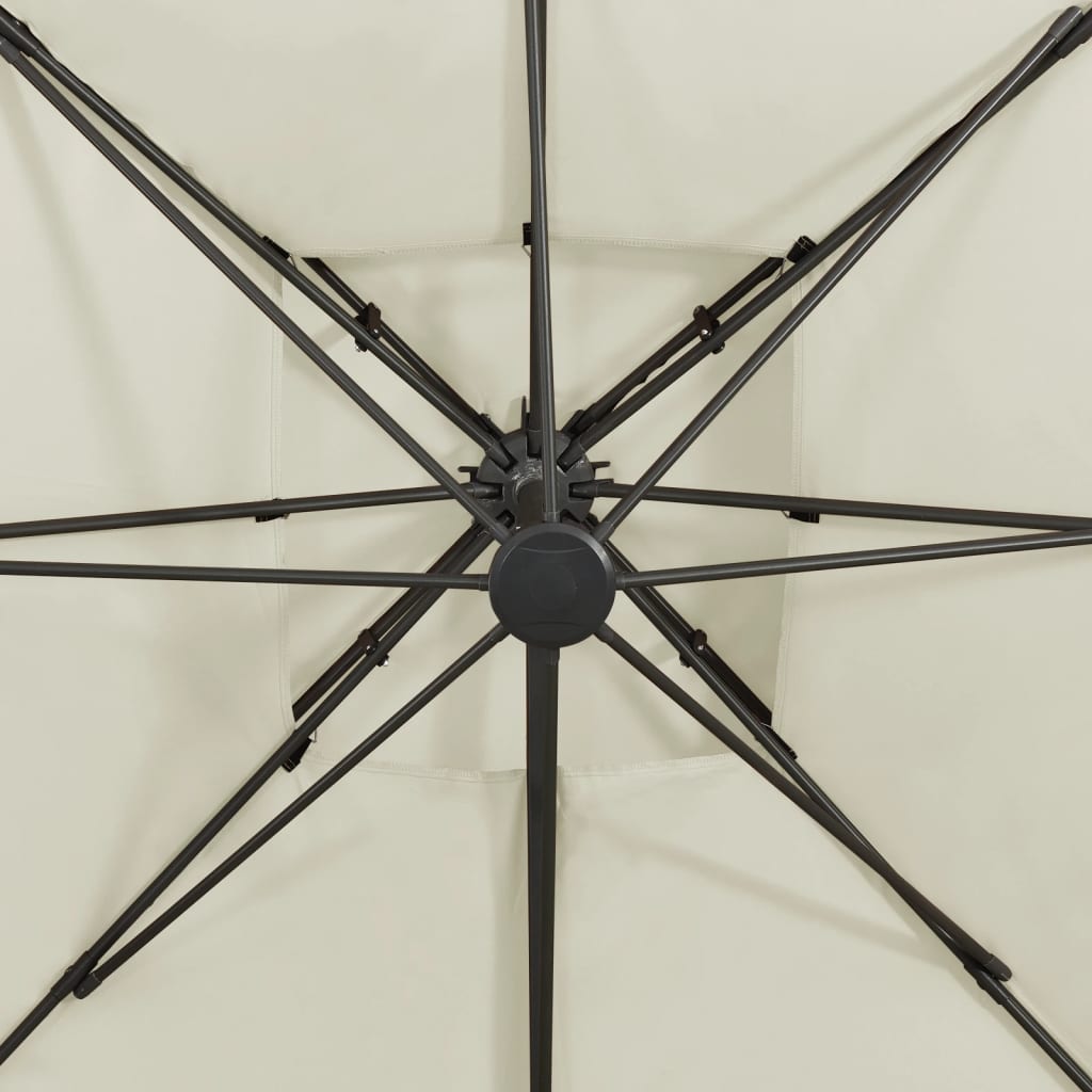 Zwevende Parasol Met Dubbele Bovenkant Kleur