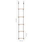 Ladder Met 5 Sporten 210 Cm Massief Grenenhout