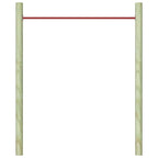 Rekstok 125 Cm Staal Rood