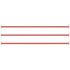 Rekstok 125 Cm Staal Rood
