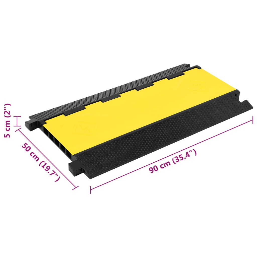 Kabelbeschermer Drempel Met 5 Tunnels 90 Cm Rubber