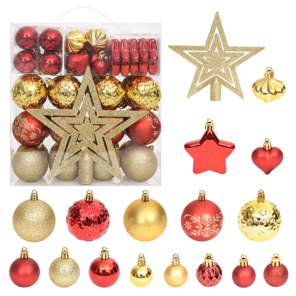 64-Delige Kerstballenset En Wit