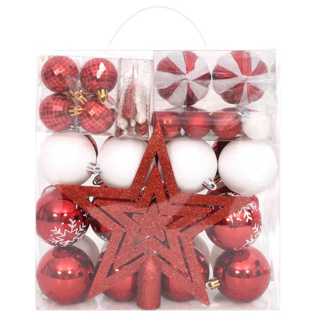 64-Delige Kerstballenset En Wit
