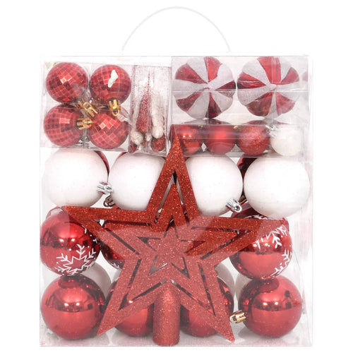 64-Delige Kerstballenset En Wit