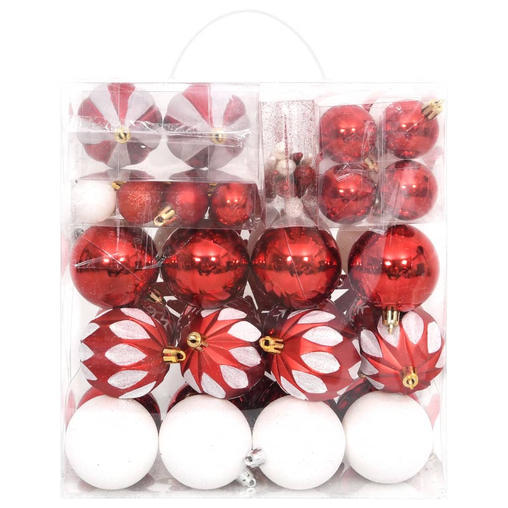 64-Delige Kerstballenset En Wit