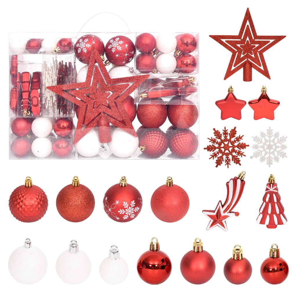 108-Delige Kerstballenset En Wit