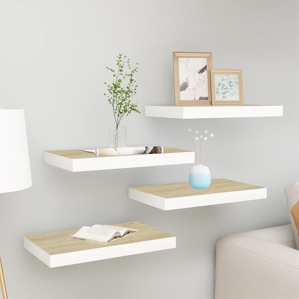 Wandschap Zwevend 23X23,5X3,8 Cm Mdf
