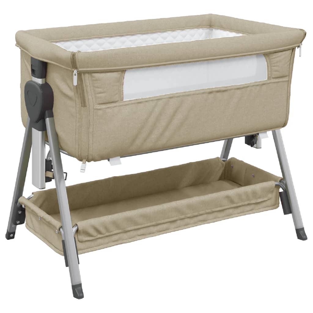 co sleeper of babybox: details van verstelbare co-sleeper met matras