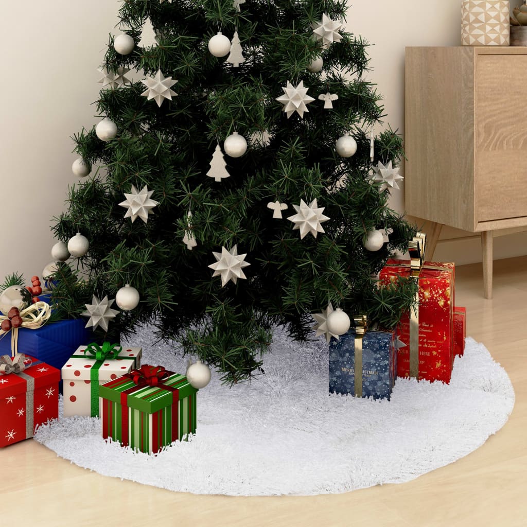 Kerstboomrok Wit Imitatiebont