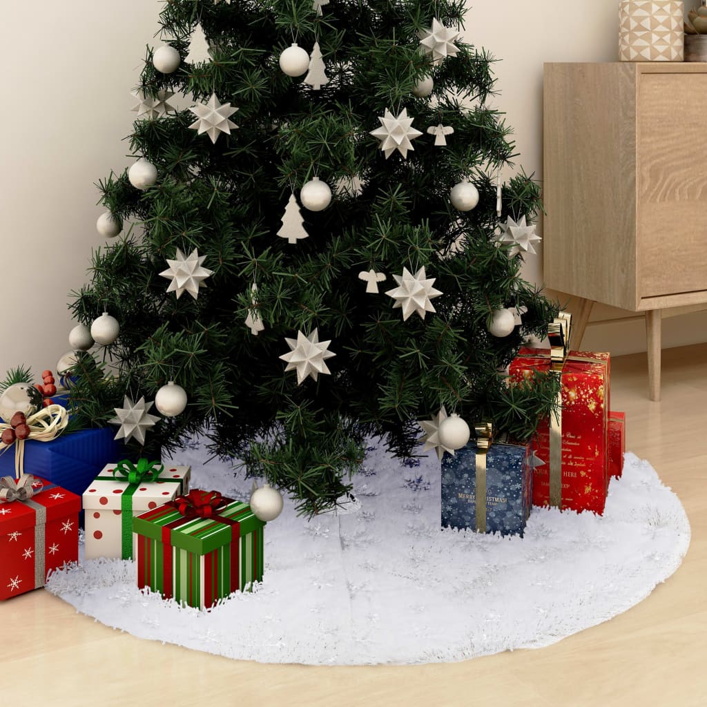 Luxe Kerstboomrok Wit Imitatiebont