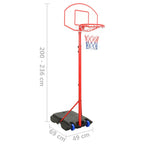 Basketbalset Draagbaar Verstelbaar 200-236 Cm