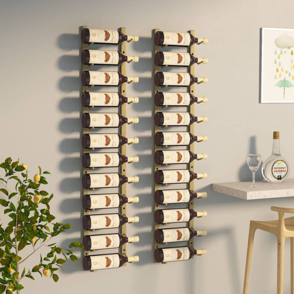 Wijnrek Wandmontage Voor 12 Flessen Ijzer