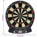 Dartbord Elektrisch Met Darts Polypropeen Zwart
