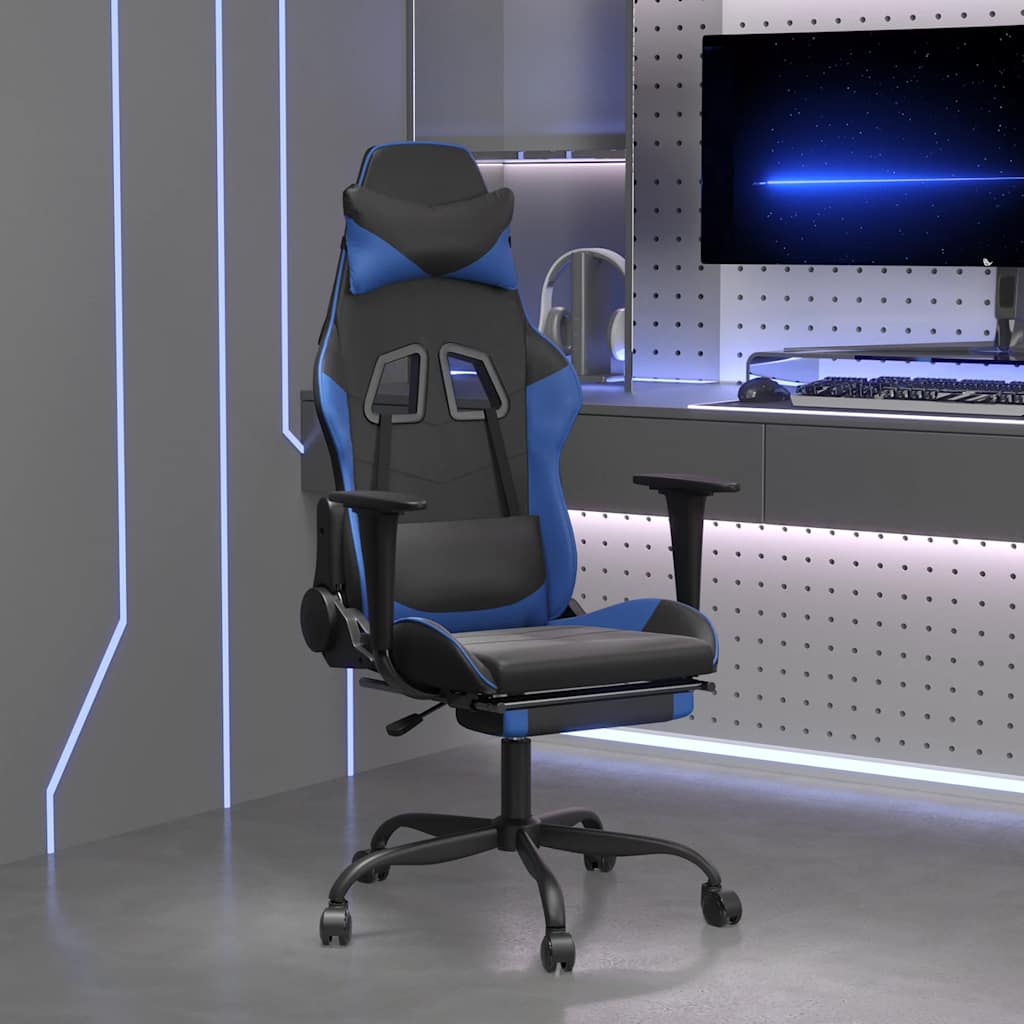 Massage Gamestoel Kunstleer Zwart En Roze