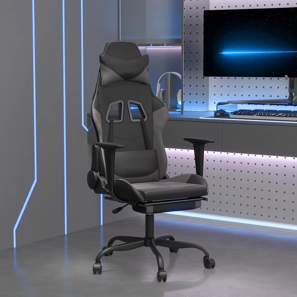 Massage Gamestoel Kunstleer Zwart En Roze
