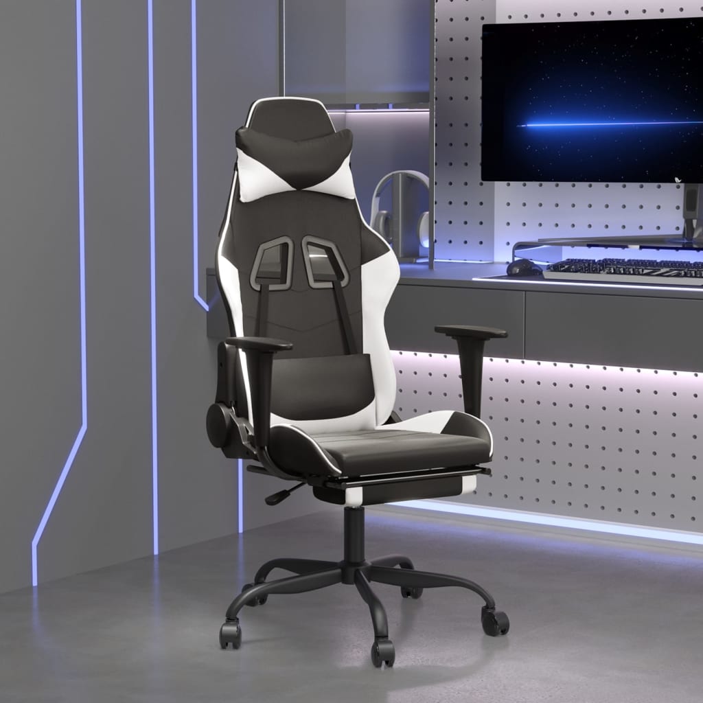 Massage Gamestoel Kunstleer Zwart En Roze
