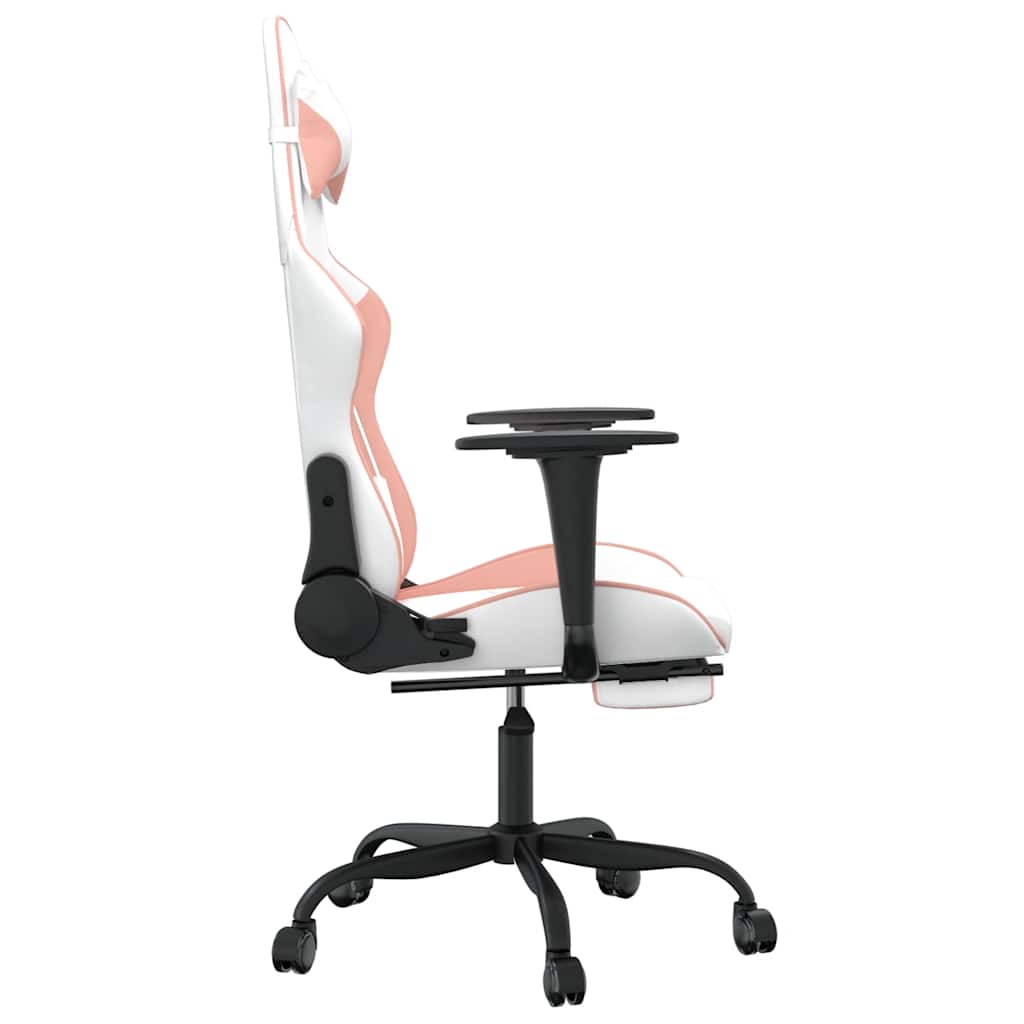 Massage Gamestoel Kunstleer Zwart En Roze