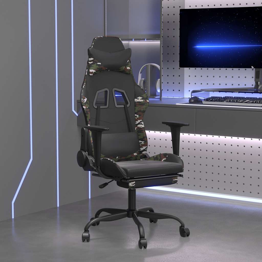Massage Gamestoel Kunstleer Zwart En Roze