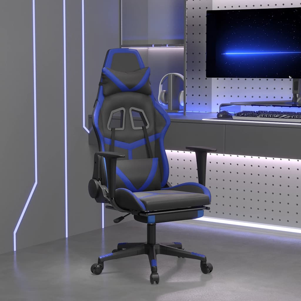Massage Gamestoel Kunstleer Zwart En Roze