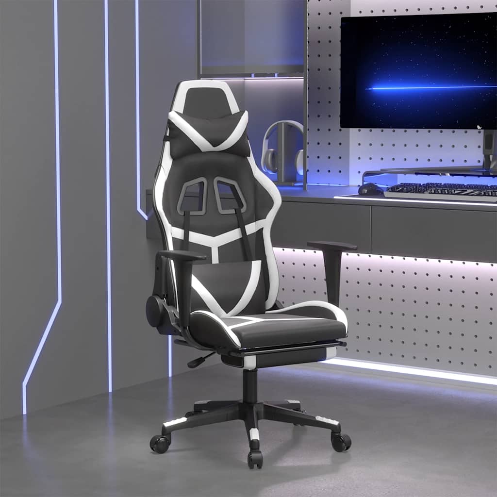 Massage Gamestoel Kunstleer Zwart En Roze