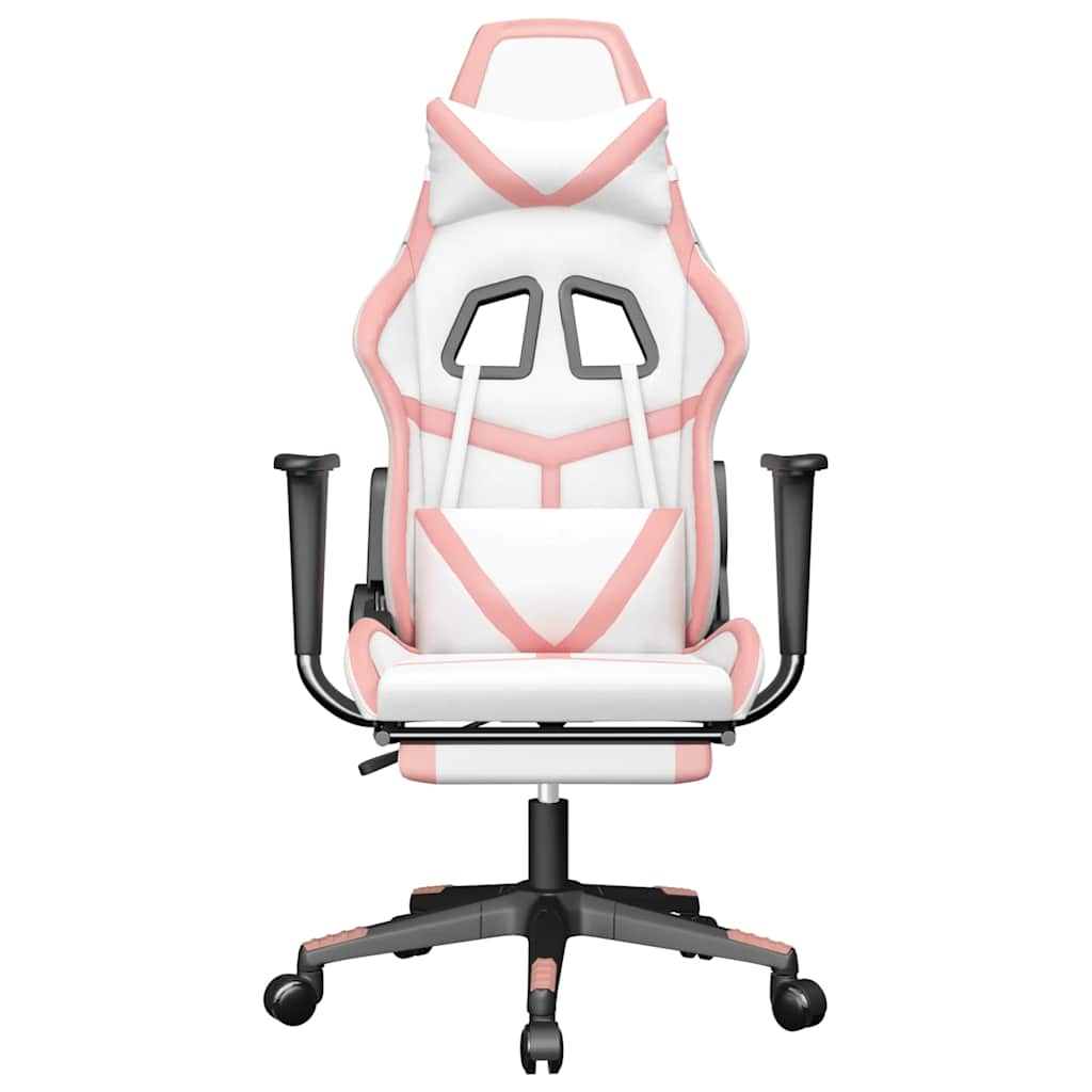 Massage Gamestoel Kunstleer Zwart En Roze