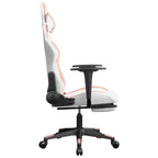 Massage Gamestoel Kunstleer Zwart En Roze