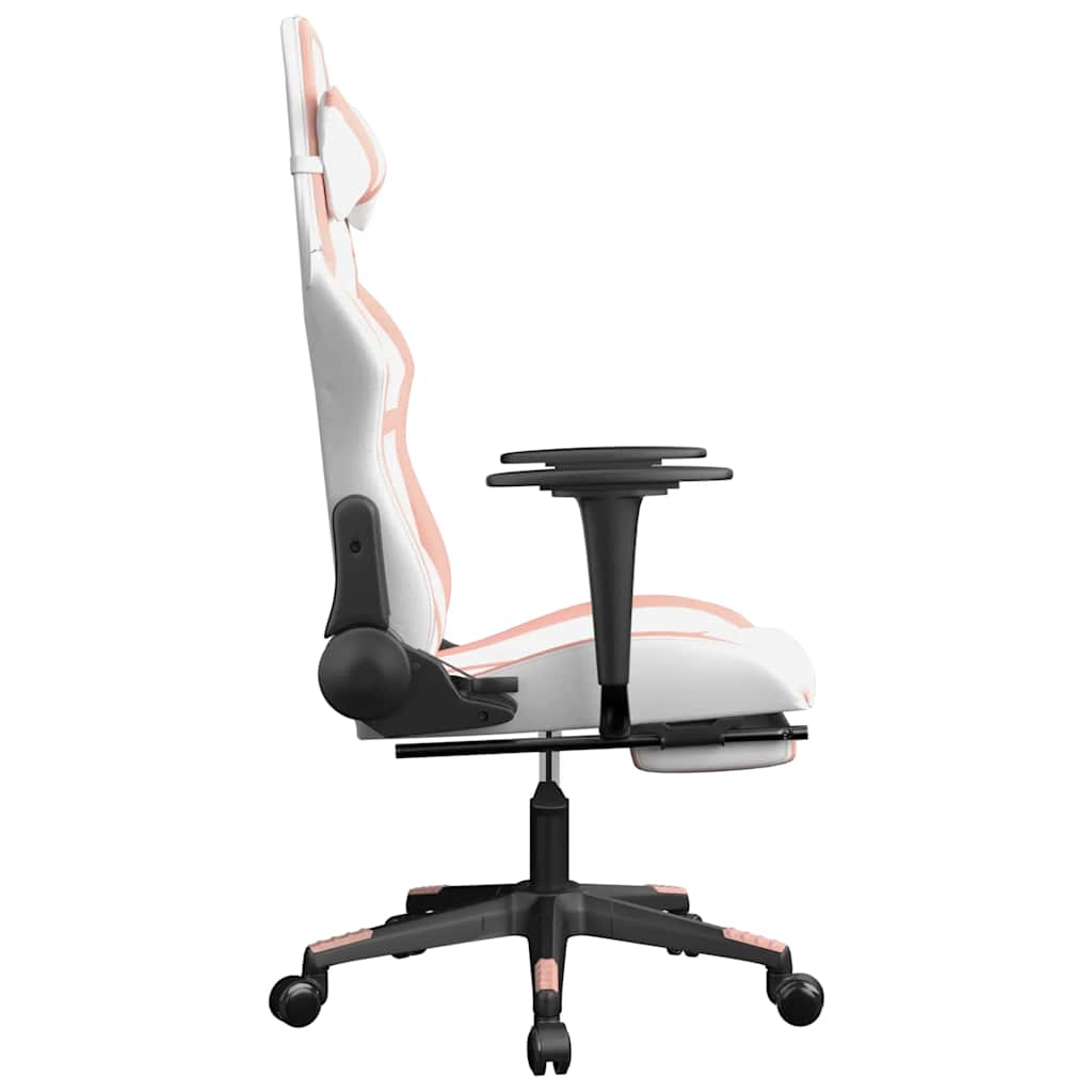 Massage Gamestoel Kunstleer Zwart En Roze
