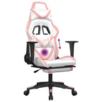 Massage Gamestoel Kunstleer Zwart En Roze