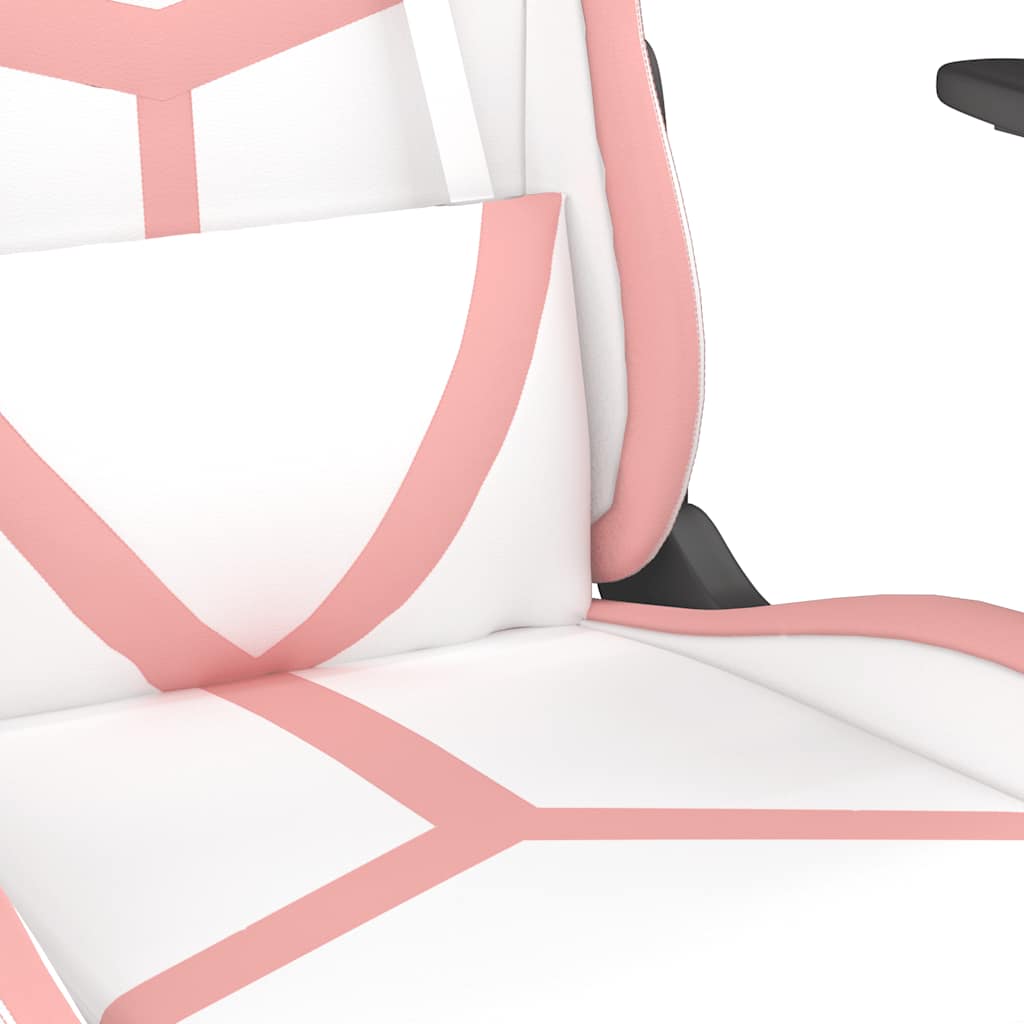 Massage Gamestoel Kunstleer Zwart En Roze